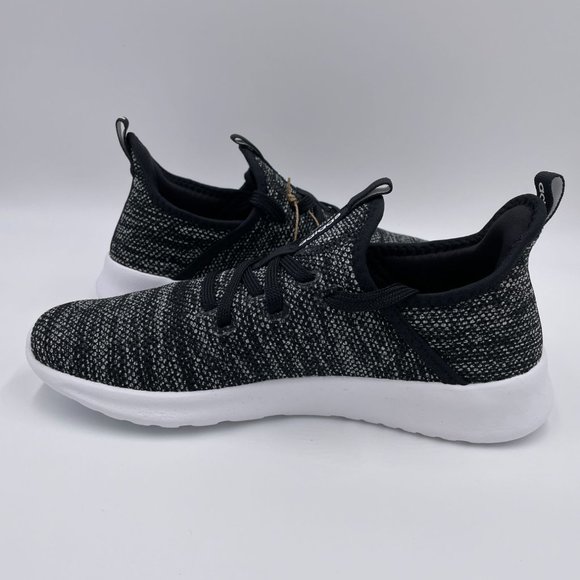 Adidas Cloudfoam Pure Black / White Womens Shoes - Picture 2 of 8